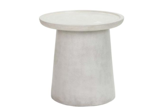 Mesa auxiliar cemento blanco gris interior exterior