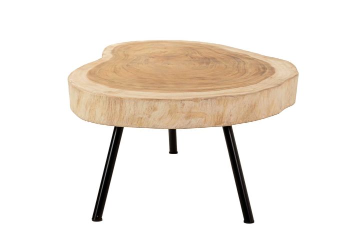 Mesa Centro Madera Nogal Natural, 100x70x43 Cm
