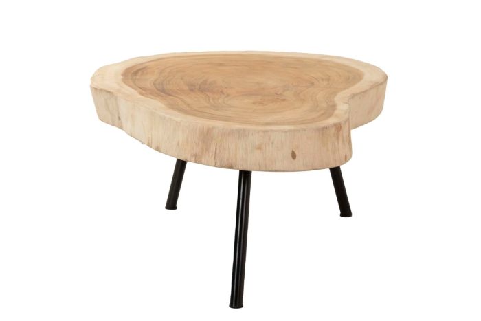 Mesa Centro Madera Nogal Natural, 100x70x43 Cm