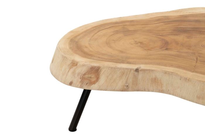 Mesa Centro Madera Nogal Natural, 100x70x43 Cm
