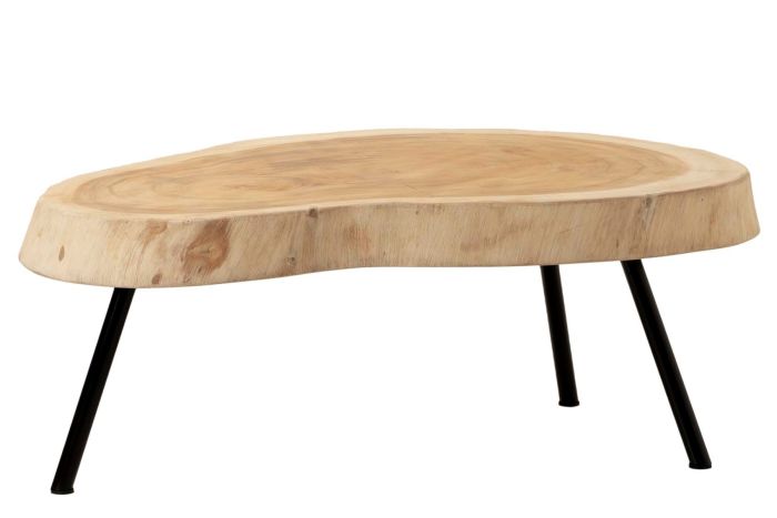 Mesa Centro Artesanal Madera Nogal