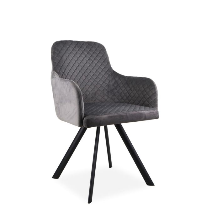 Silla Melissa Rombos Color Gris Oscuro