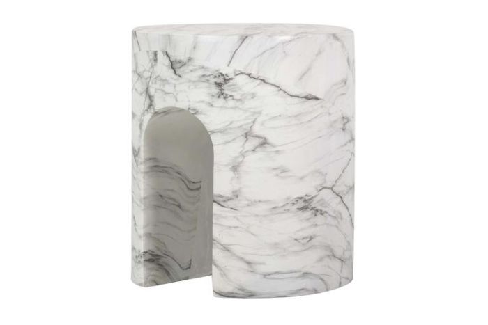 Mesa auxiliar sedit blanco interior exterior