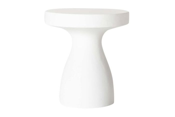 Mesa auxiliar sedit interior exterior blanco