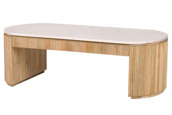 Mesa centro tyla madera mármol