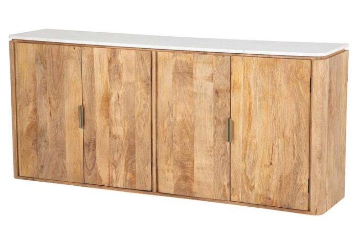 Aparador felo madera mármol 4 puertas