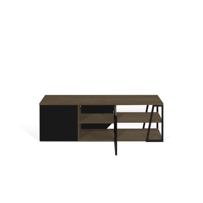 Mueble Tv  Moderno  Madera Negro Albi, 145 Cm