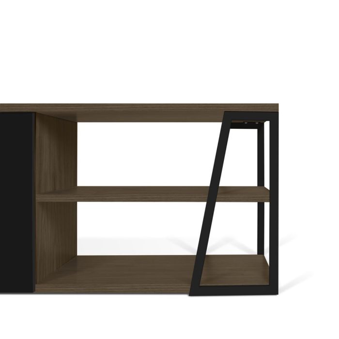 Mueble Tv  Moderno  Madera Negro Albi, 145 Cm
