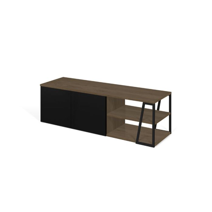 Mueble Tv  Moderno  Madera Negro Albi, 145 Cm