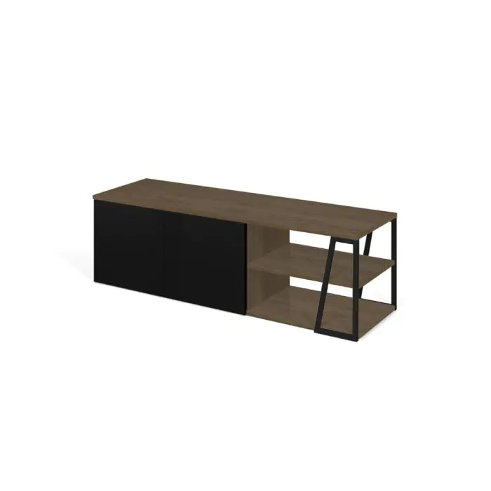 Mueble Tv  Moderno  Madera Negro Albi, 145 Cm