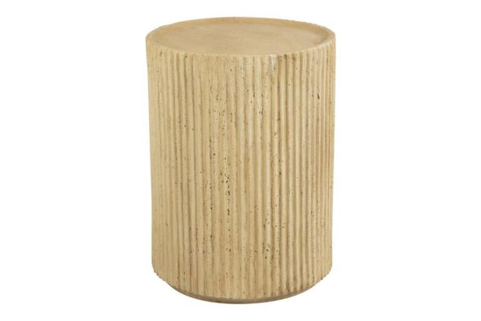 Mesa auxiliar color beige fibra de vidrio