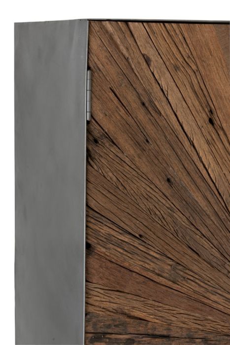 Mueble Bar 2 Puertas Madera Hierro Natural