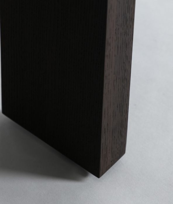 Mesa Auxiliar Matera  Madera Marrón Negro Redonda, 60 Cm