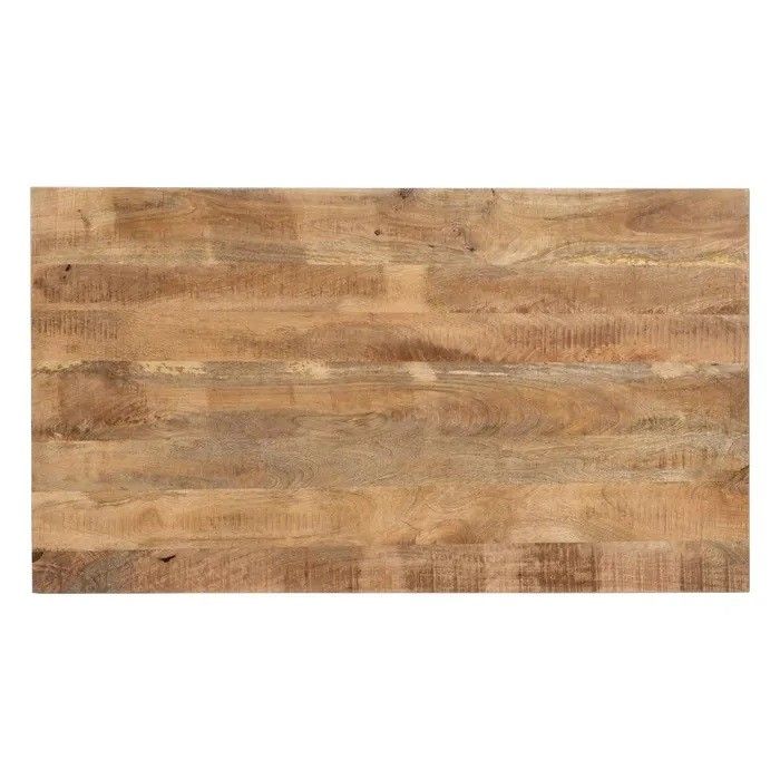 Mesa Comedor Natural-Negro Madera-Hierro, 160 Cm