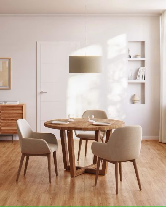 Pantalla Lámpara Techo Lino Beige, 50 Cm