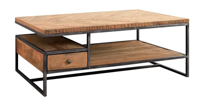 Mesa centro industrial Madera Metal
