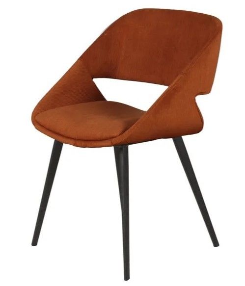 Silla Comedor Ada Moderna Tejido Pana Acero, 51 Cm