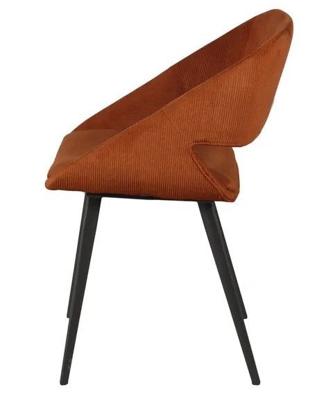 Silla Comedor Tejido Pana color Teja Acero, 51 Cm
