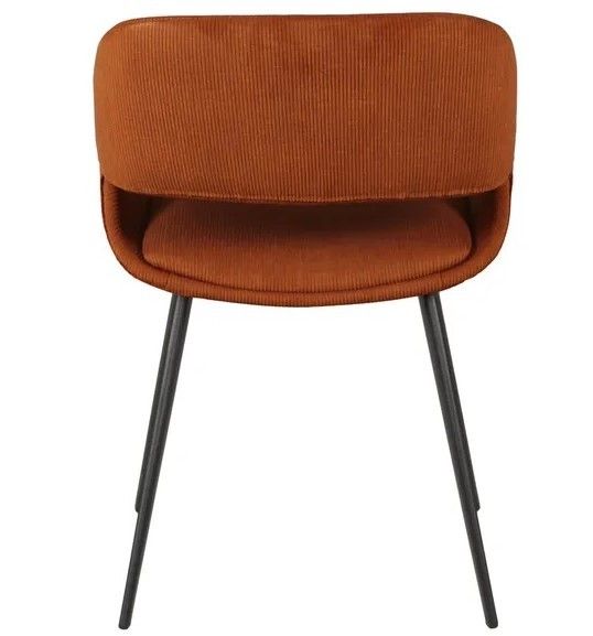 Silla Comedor Tejido Pana color Teja Acero, 51 Cm