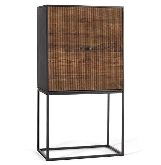 Armario Madera Palisandro/Mango Metal, 150 Cm