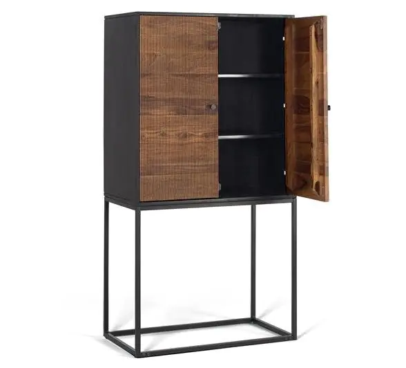 Armario Madera Palisandro/Mango Metal, 150 Cm