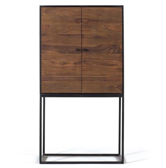 Armario Estilo Industrial Madera Palisandro/Mango Metal, 150 Cm