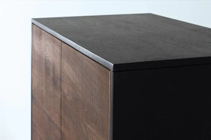 Armario Madera Palisandro/Mango Metal, 150 Cm