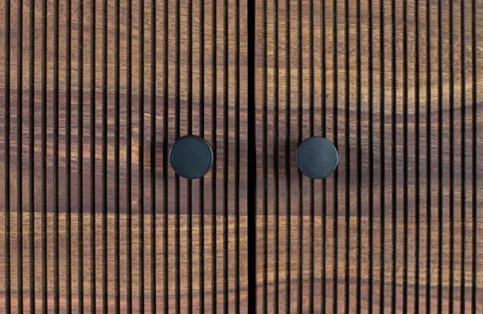 Armario Madera Palisandro/Mango Metal, 150 Cm