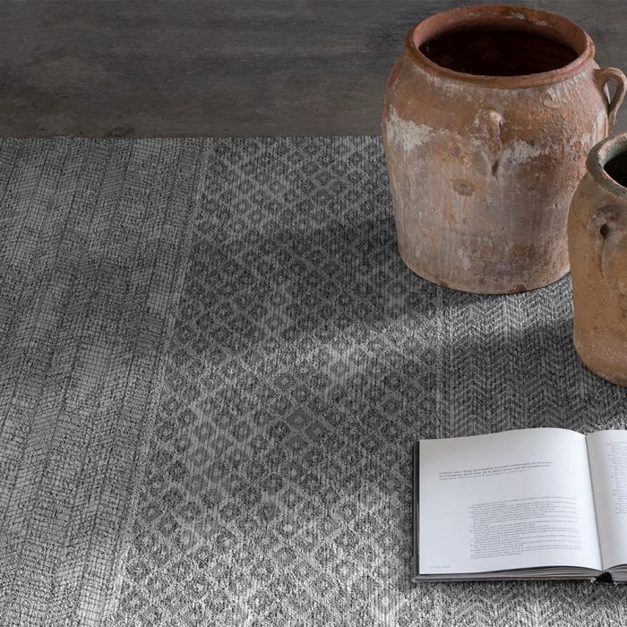 Alfombra Tejido Gris Shabby chic 200CM
