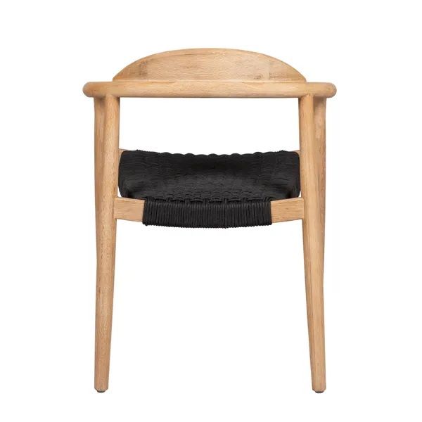 Silla Comedor Eucalipto Cuerda Negro, 57 Cm