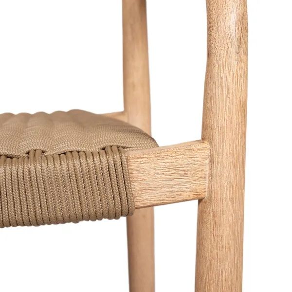 Silla Comedor Eucalipto Cuerda Color Arena, 57 Cm