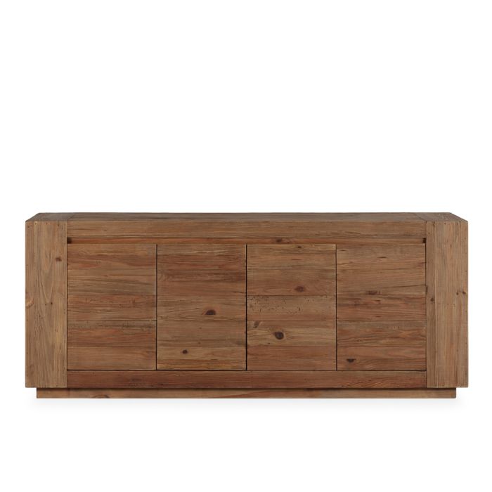 Aparador en madera de pino recuperado natural envejecido 210 cm