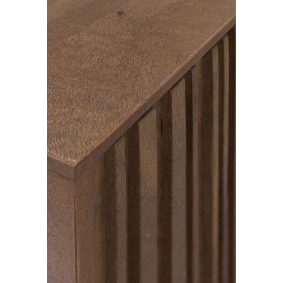 Aparador 4 Puertas Laminadas Madera Mango Metal, 200 Cm