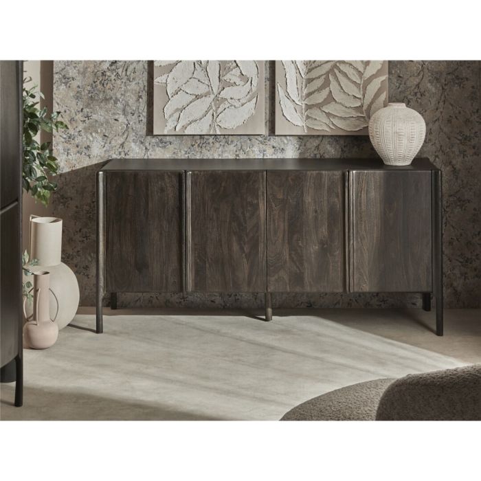 Aparador Ares de 4 puertas en madera de mango wengué 170 cm