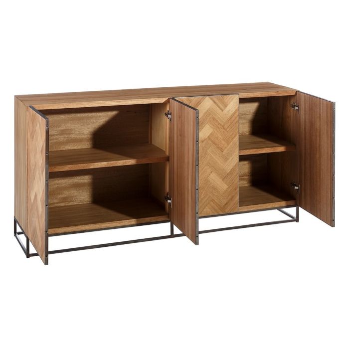 Aparador Zigzag Madera Teca Hierro, 180 Cm