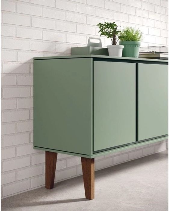 Aparador Lacado Color Cuarzo/Esmeralda, 186'2 Cm