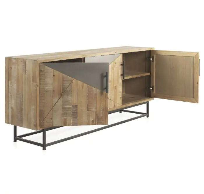 Aparador Contemporáneo Madera Abeto Natural 180 Cm