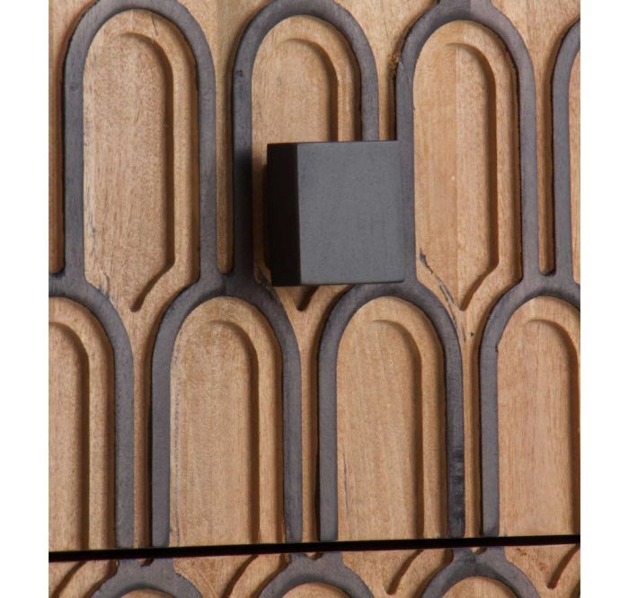 Aparador Geométrico Madera Maciza Jamun Patas Metal, 160 Cm