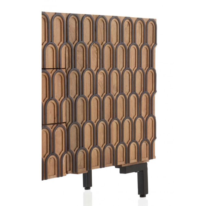 Aparador Geométrico Madera Maciza Jamun Patas Metal, 160 Cm