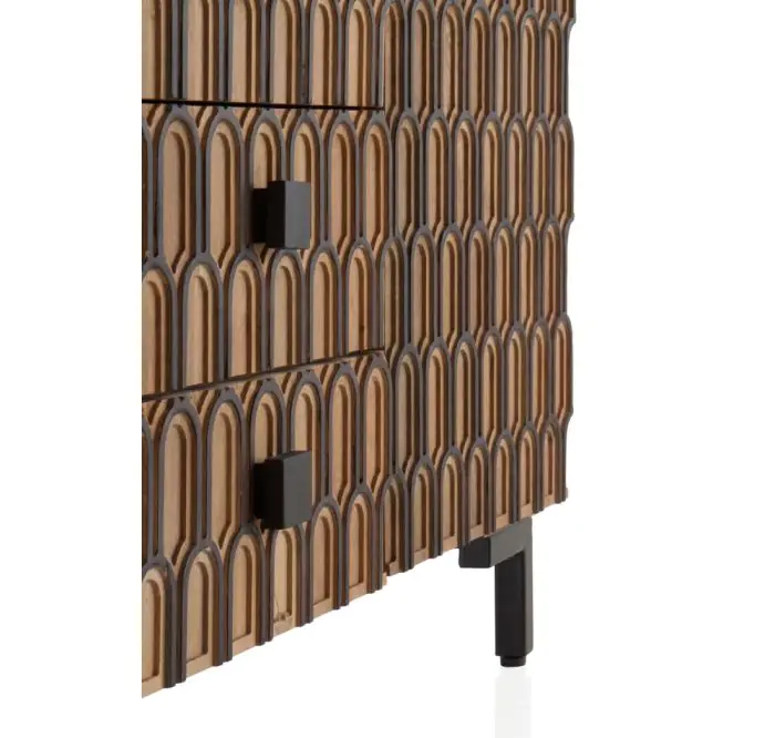 Aparador Geométrico Madera Maciza Jamun Patas Metal, 160 Cm