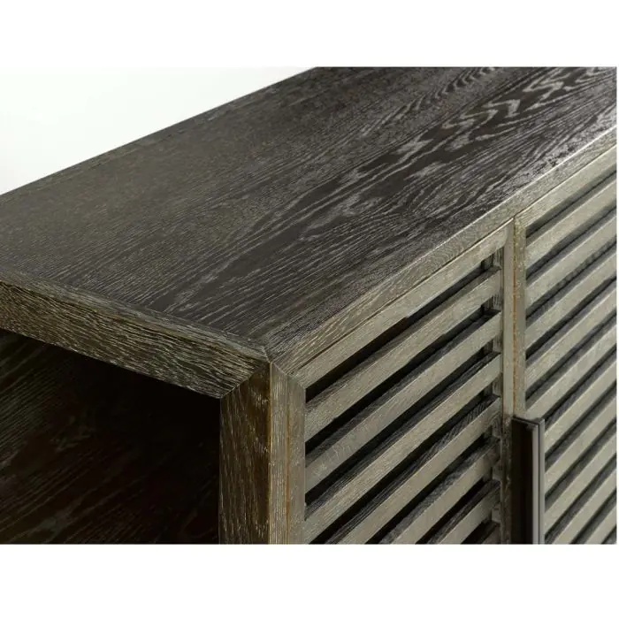 Aparador Madera Roble Grisáceo Metal, 180 Cm