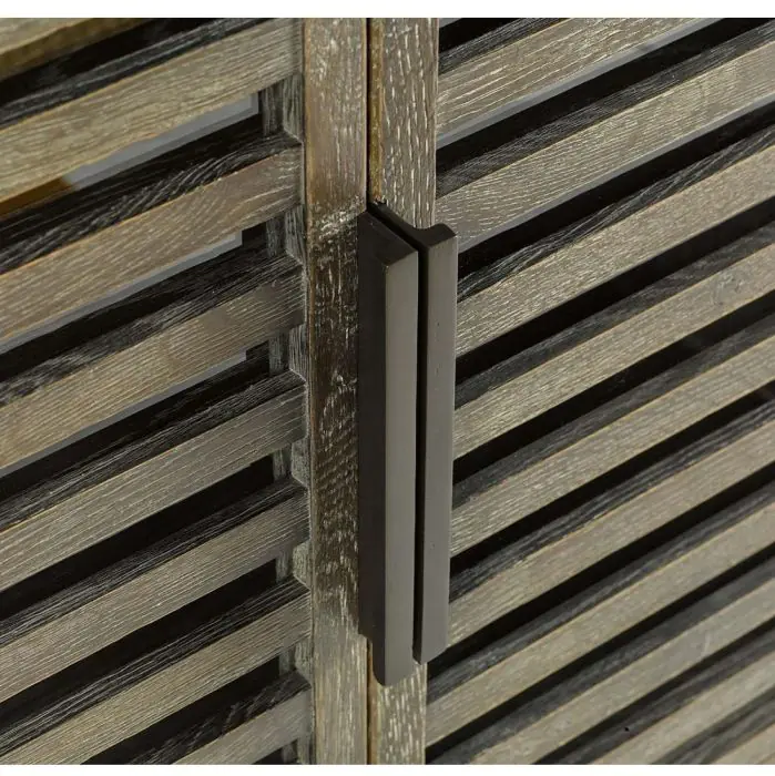 Aparador Madera Roble Grisáceo Metal, 180 Cm