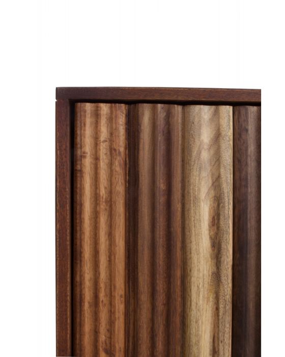 Aparador 2 Puertas Laminadas Multicolor Madera Acacia, 85 Cm