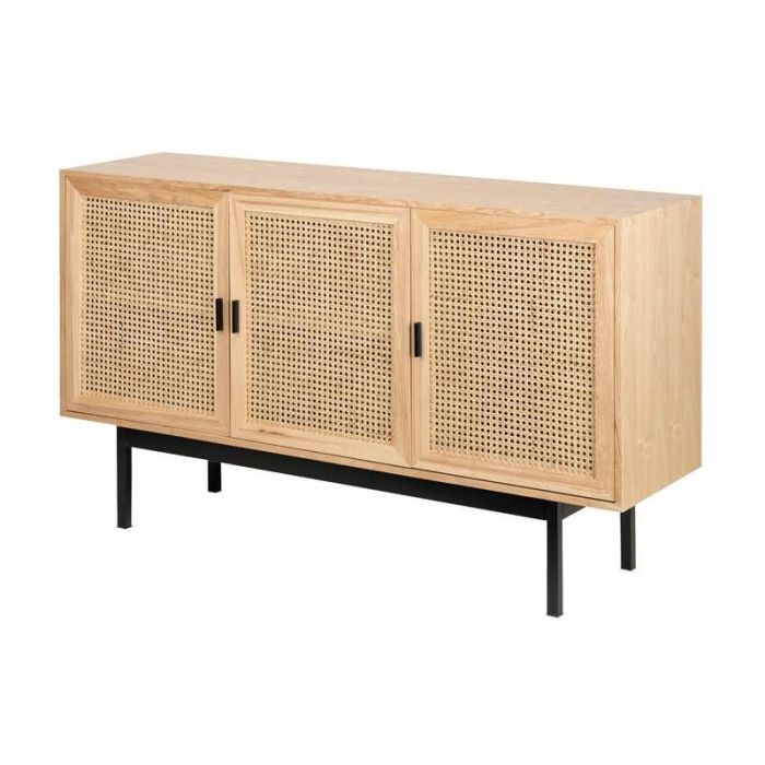 Aparador 3 Puertas Estilo Tropical, 140 Cm