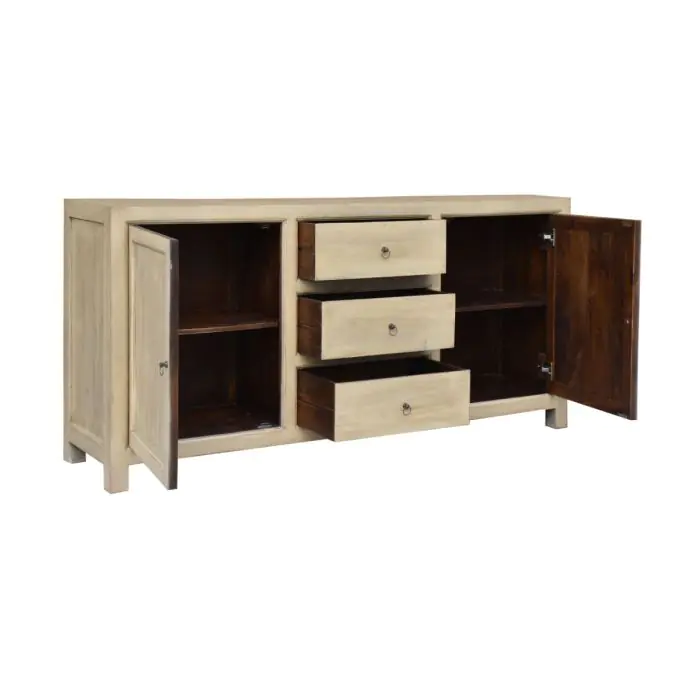 Aparador Vintage Madera Natural Artesanal, 180 Cm 