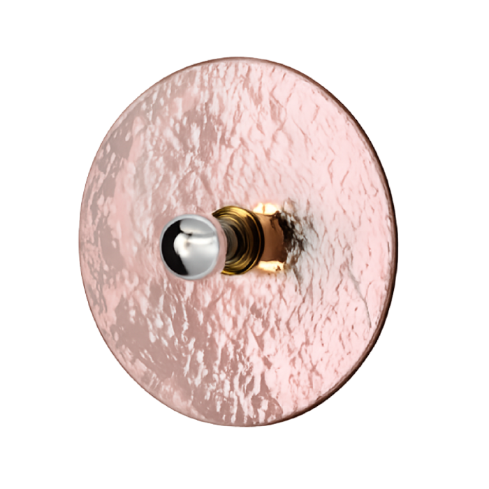 Aplique de pared en acero oro brillo y vidrio 30 cm