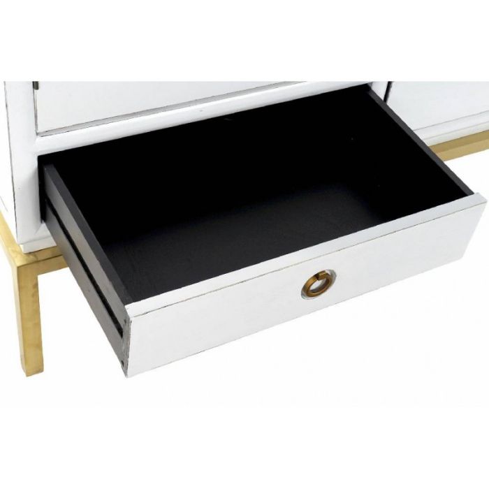 Armario Oriental Madera Lacado Blanco/Oro (Metal)