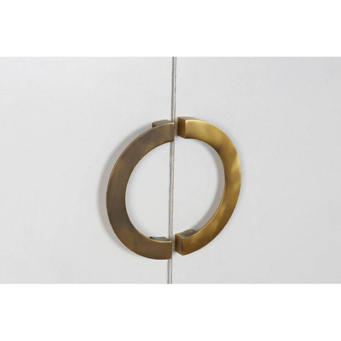 Armario Oriental Madera Lacado Blanco/Oro (Metal)