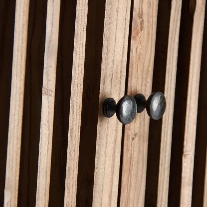 Armario Oriental Madera Natural Negro 120 Cm