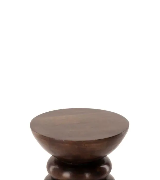 Mesa Auxiliar Marrón Mango, 35 Cm